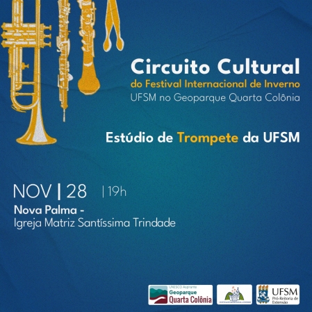 Apresentação de Grupo de Trompete da UFSM abre programação de Natal de Nova Palma